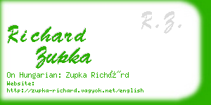 richard zupka business card